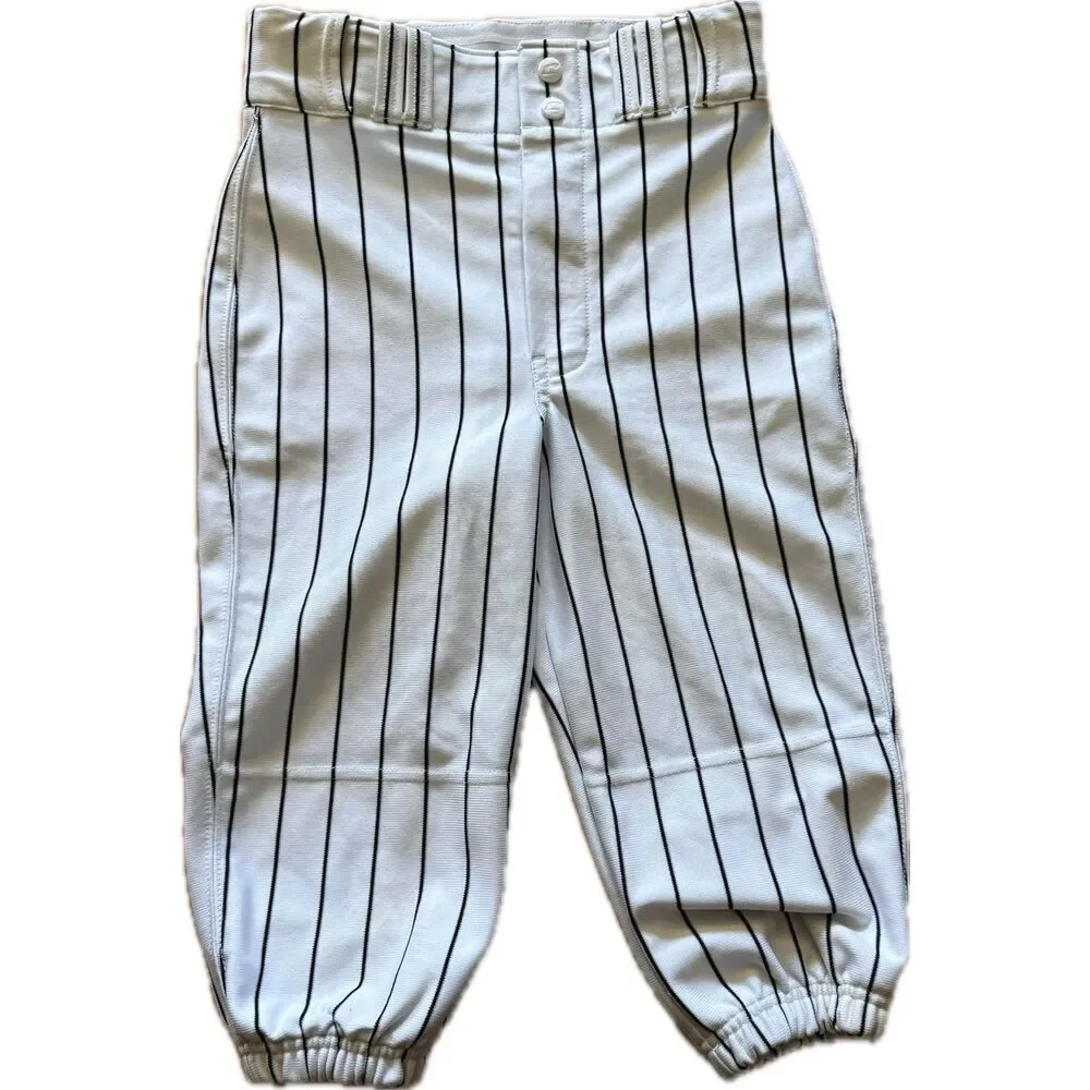 Champro White and Black Pinstripe Youth L Baseball Pants